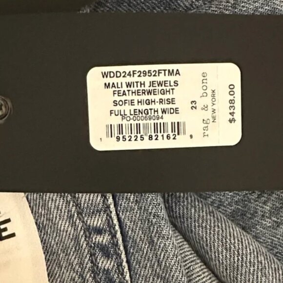 rag & bone Sofie High-Rise Featherweight Mali with Jewels Jeans - Picture 6 of 6